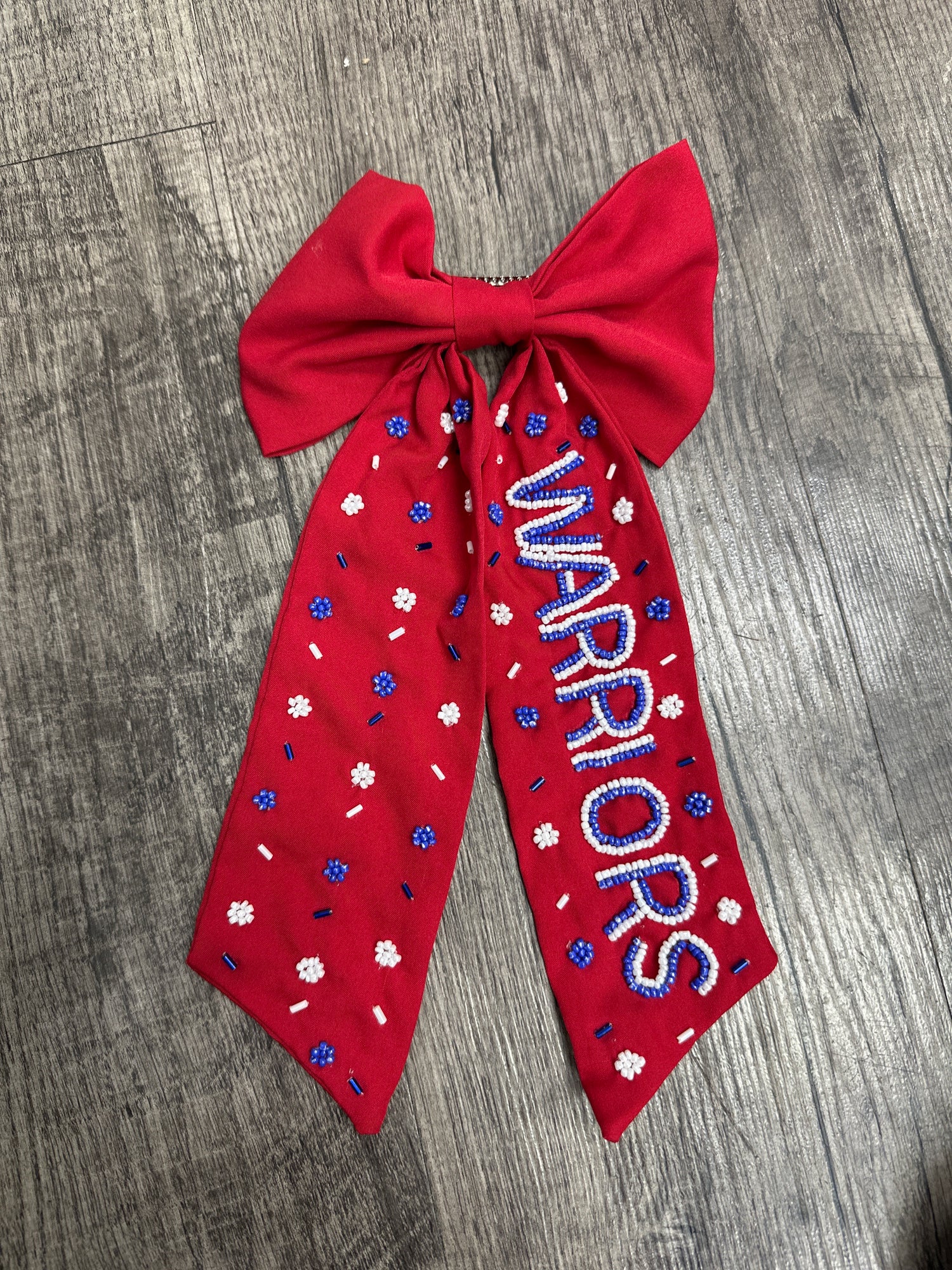 Custom School Beaded Bows