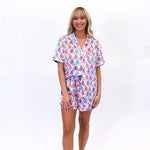 Jane Marie- BaNaNa's Satin Pajama Short Set