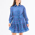 Mary Square- Dress Maya Take-Two Navy