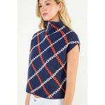 THML Sleeveless Chain Print Knit Top
