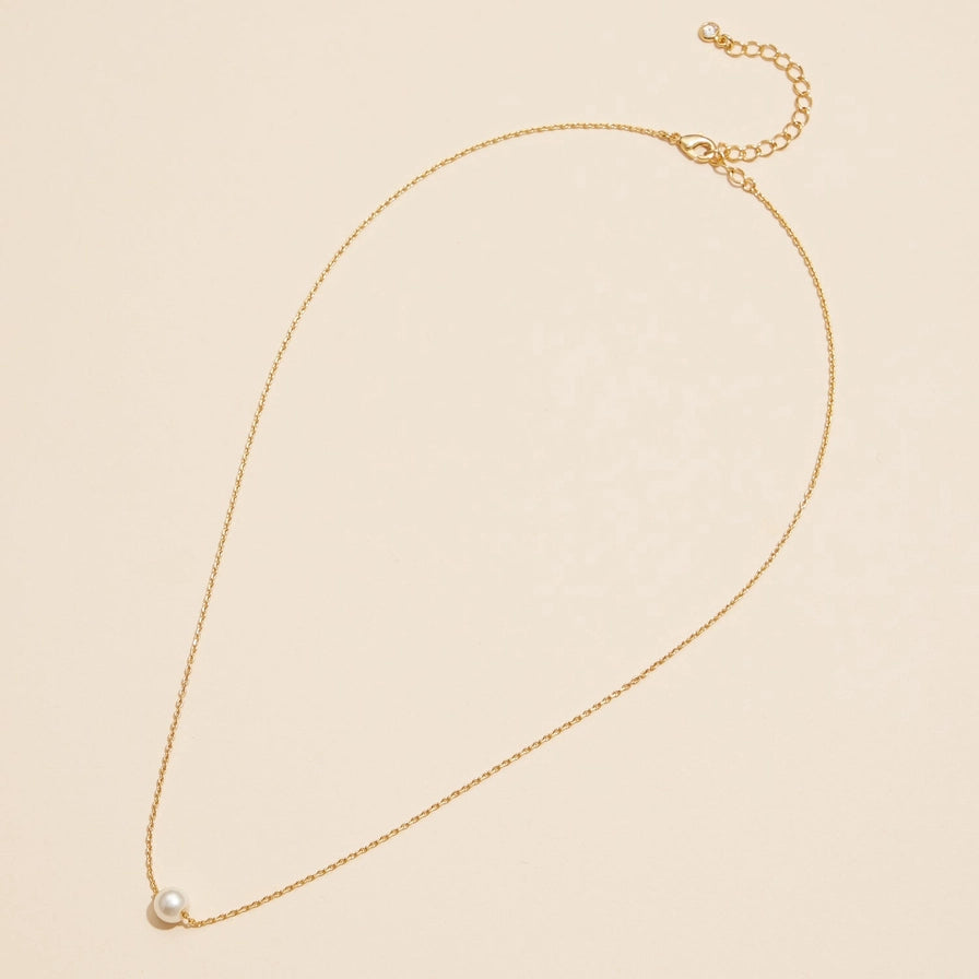 Classic Pearl Charm Necklace