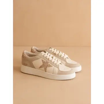 Oasis Society The Liberty Beige Glitter Star Sneaker
