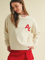 Cloud Ten- Crimson Tide Print Pullover Sweater