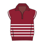 Mary Square Celia Sweater In Crimson