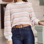 Mary Square Annabelle Sweater In Ivory