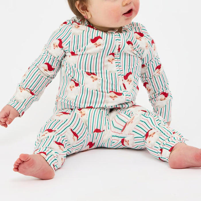 Mary Square Baby Santa Baby Stripes Pajamas