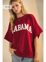 Oddi- Alabama Plus Boxy Short-Sleeve Sweatshirt