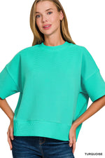 Zenana Ribbed Round Neck Banded Tee *COMING SOON*