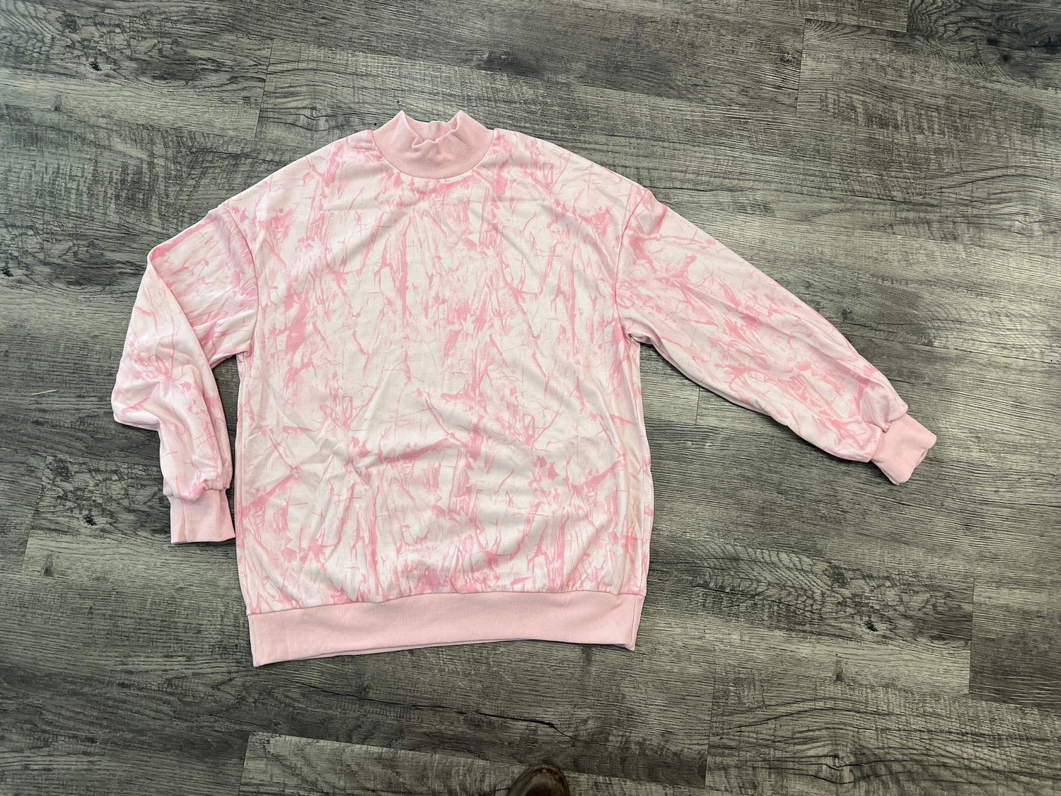 Barefoot Camo Mock Neck Pullover In Pink