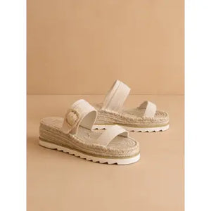 Oasis Society The Reese Beige Platform Sandal
