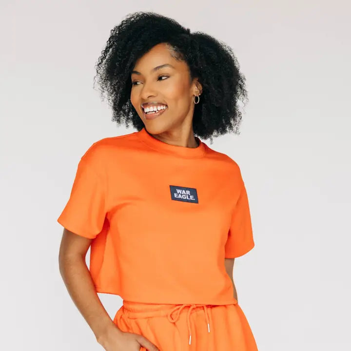 Airy Tee War Eagle Woven Label | Orange