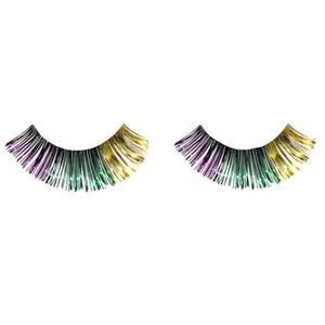 Purple, Green and Gold Mardi Gras Eyelashes