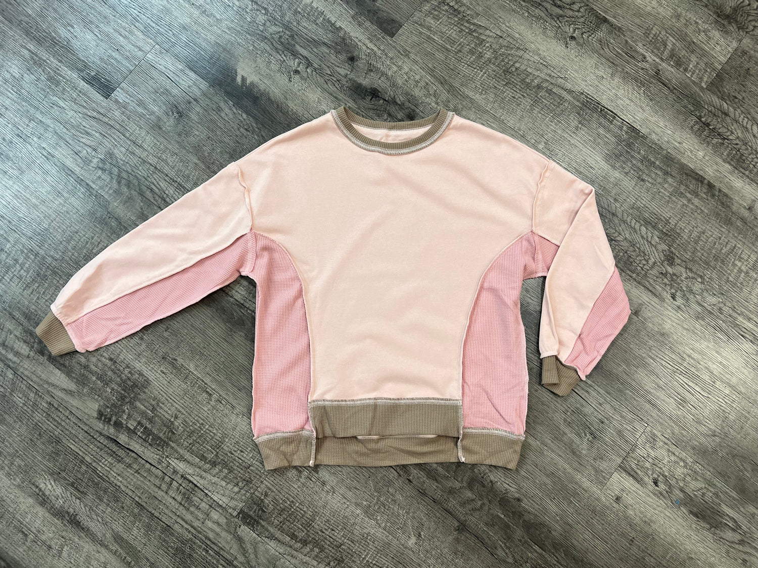 Barefoot Color Block Long Sleeve In Pink