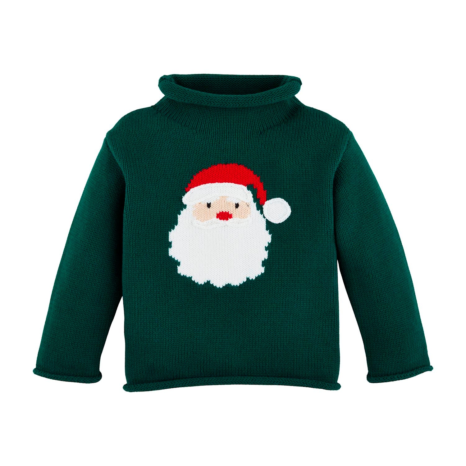 Mudpie- Green Santa Rollneck Sweater #10140006