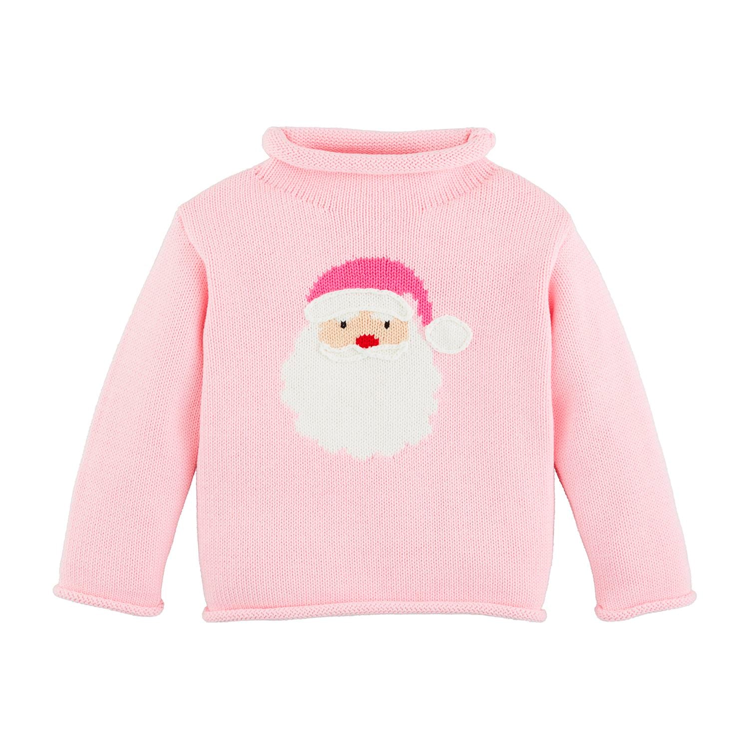 Mudpie- Pink Santa Rollneck Sweater #10140007