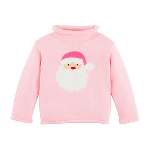 Mudpie- Pink Santa Rollneck Sweater #10140007