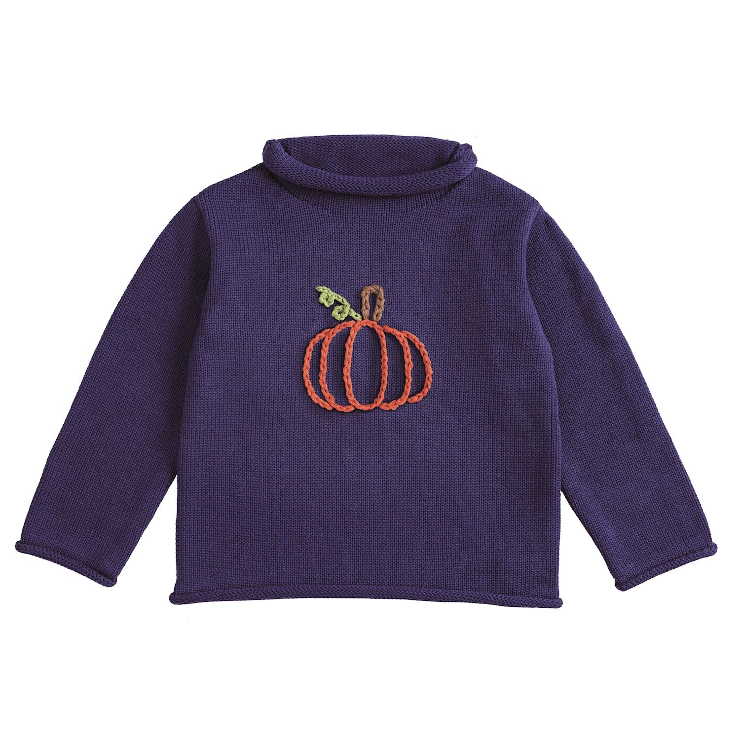 Mudpie- Navy Pumpkin Rollneck Sweater 