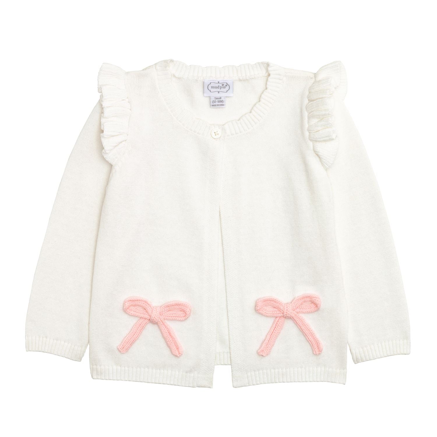 Mudpie- Bow Baby Cardigan  