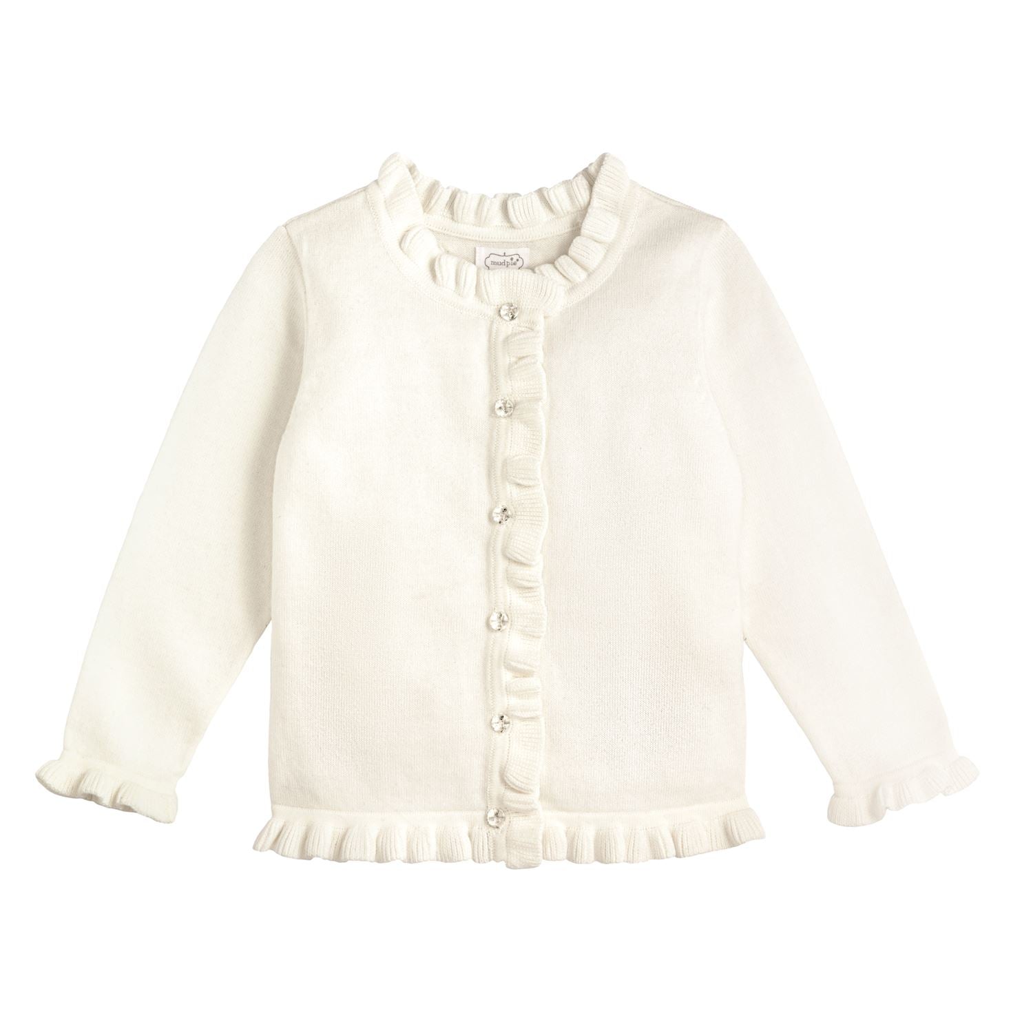 Mudpie- Ivory Ruffle Cardigan 