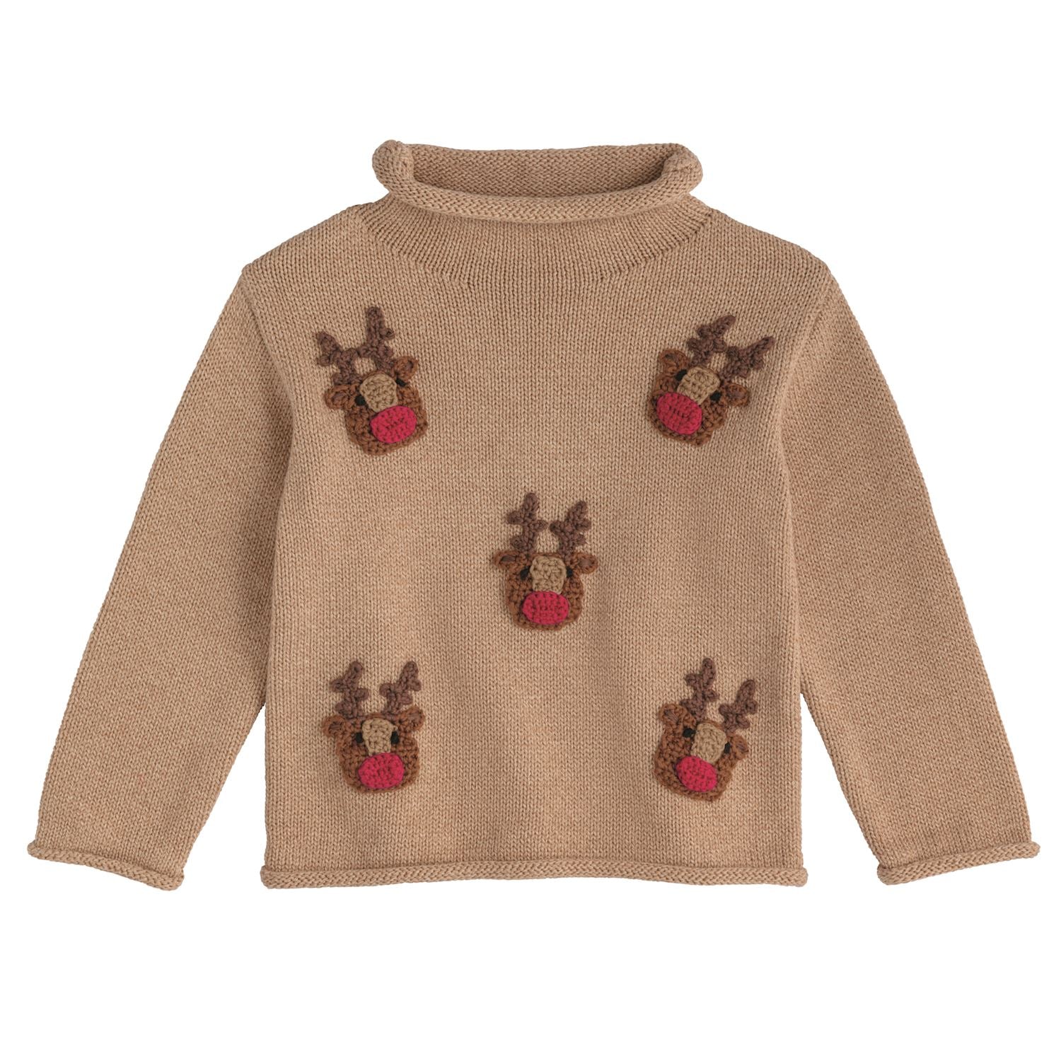 Mudpie- Scattered Reindeer Rollneck Sweater 