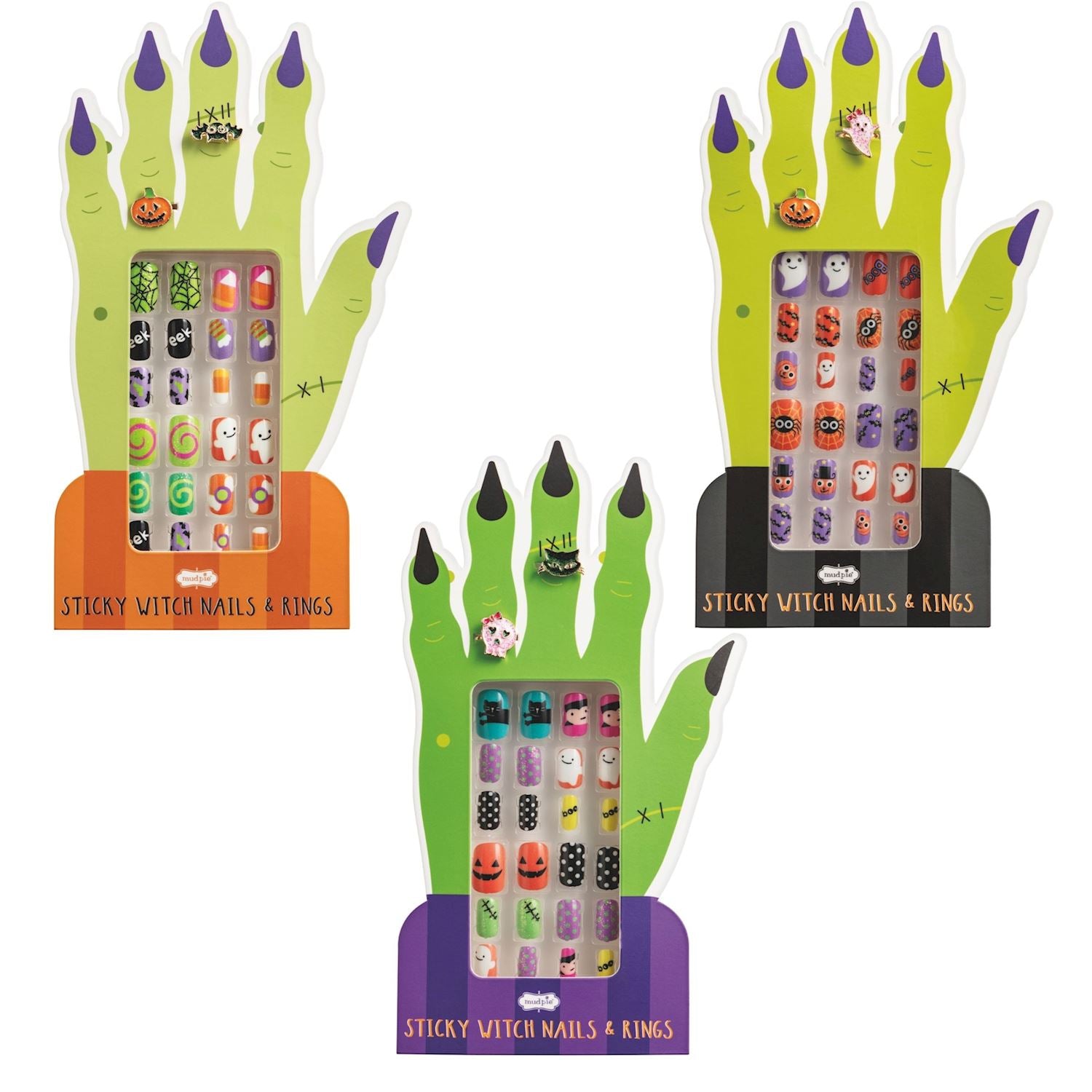 Mudpie- Halloween Ring & Nail Sets 