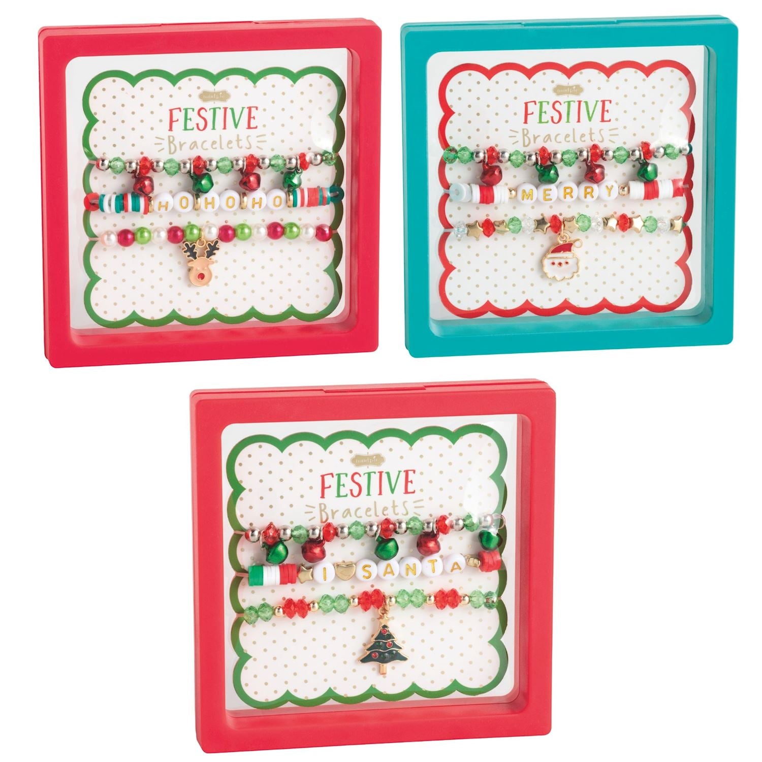 Mudpie- Christmas Beaded Bracelet Sets 