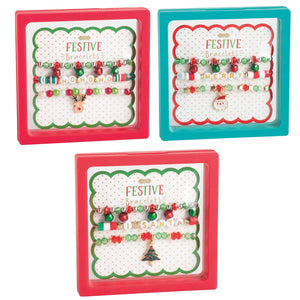 Mudpie- Christmas Beaded Bracelet Sets #10290037