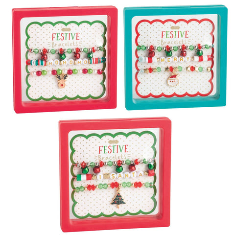 Mudpie- Christmas Beaded Bracelet Sets #10290037