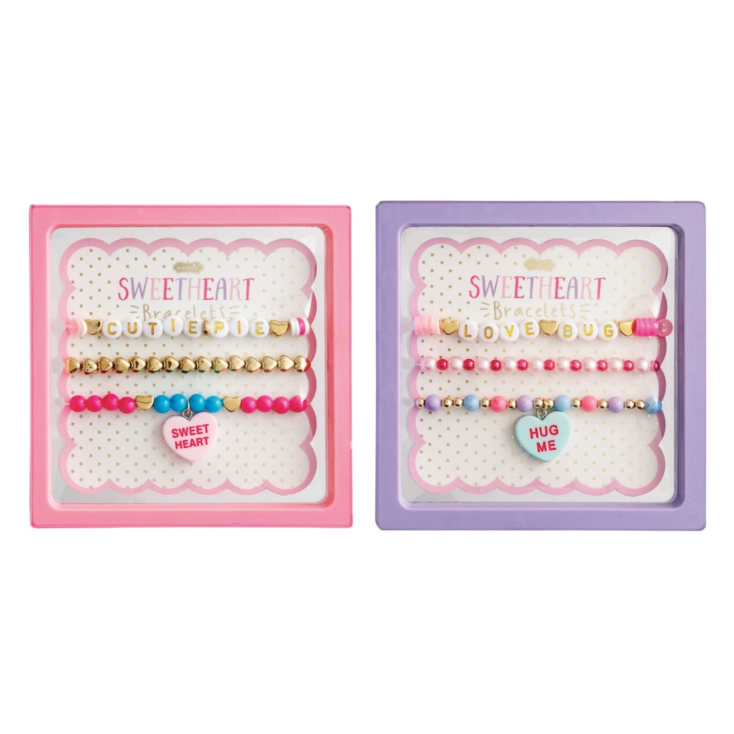 Mudpie- Valentine's Beaded Bracelet Sets 