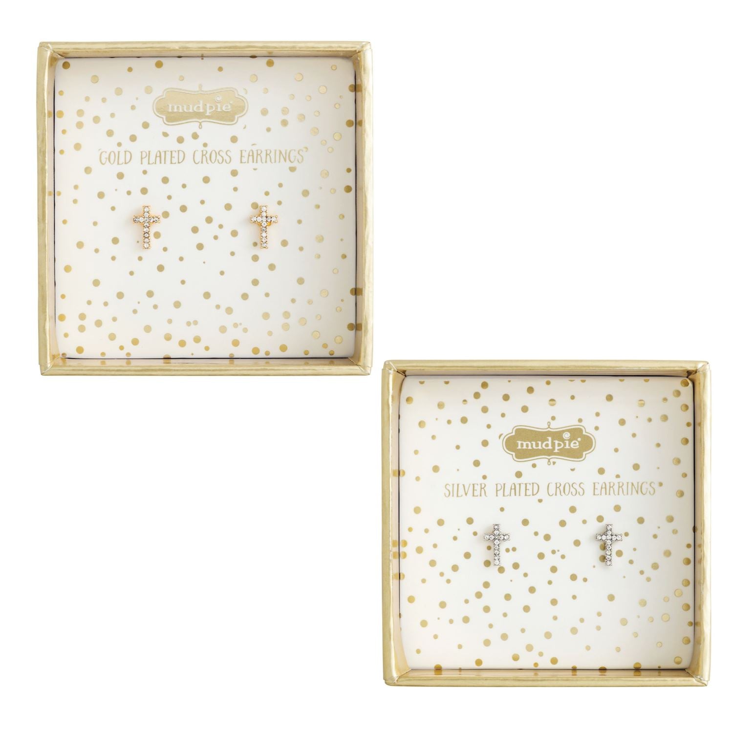 Mudpie Cross Stud Earrings 