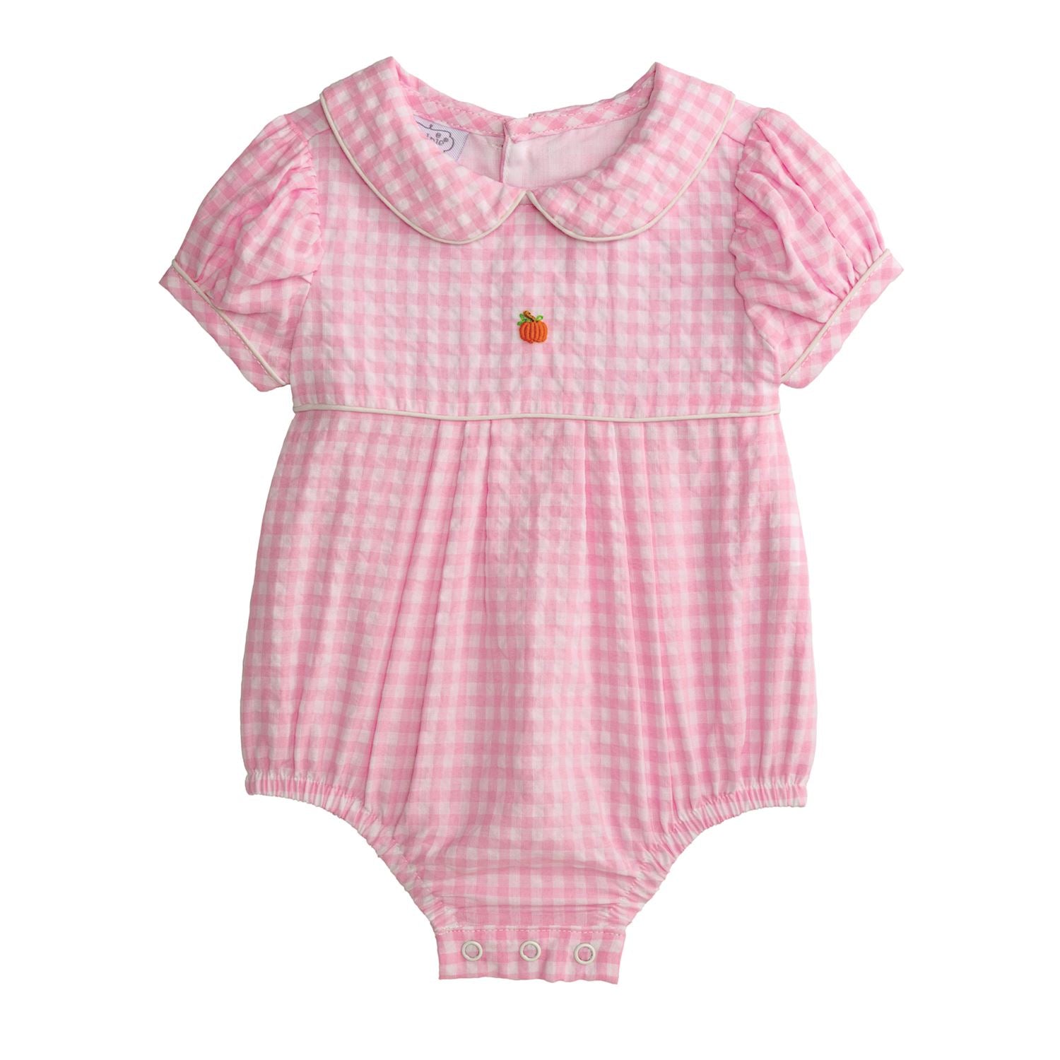 Mudpie- Pink Gingham Pumpkin Bubble 