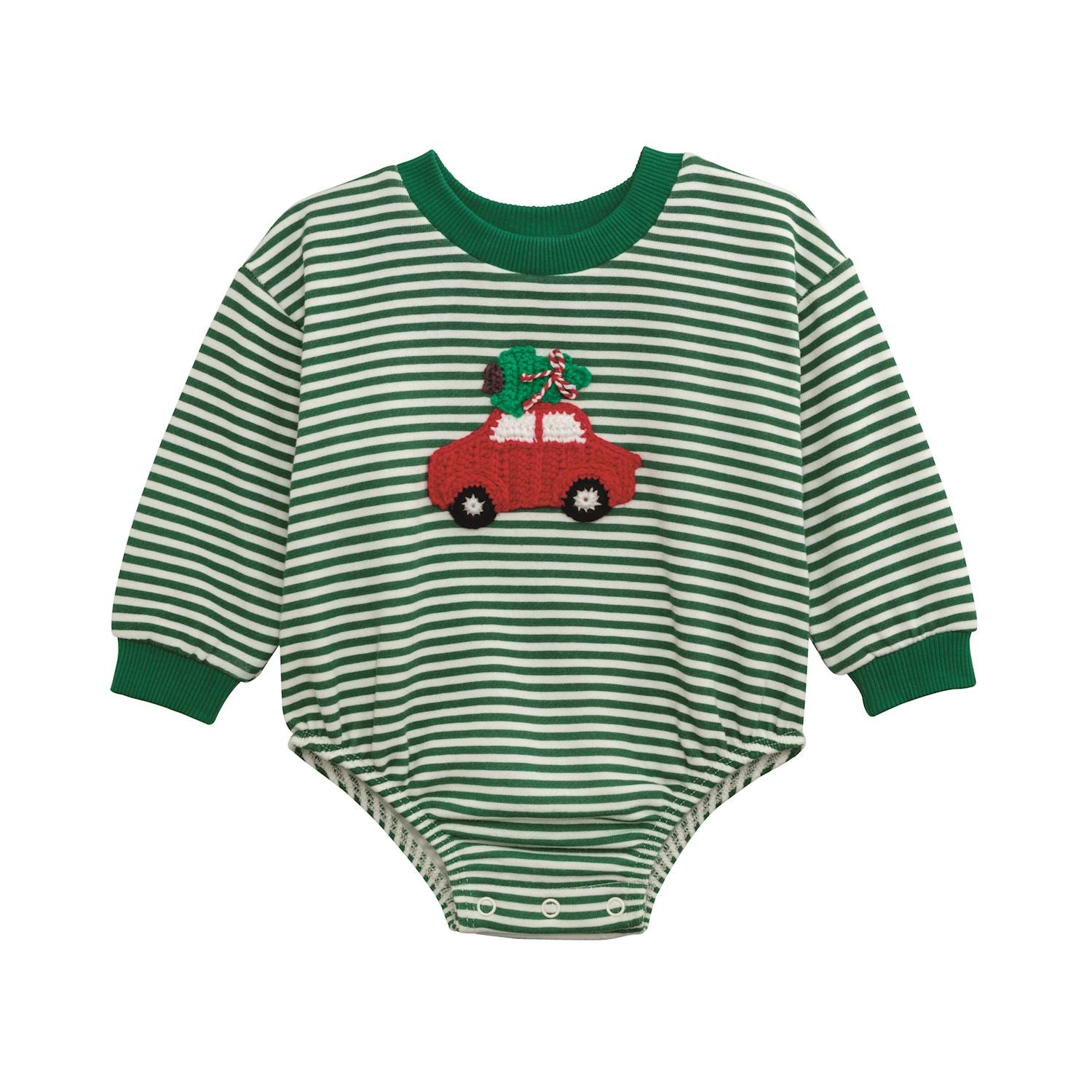 Mudpie- Christmas Car Sweatshirt Bubble  