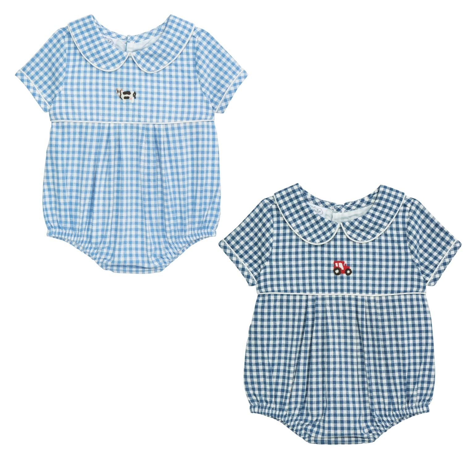 Mudpie- Tractor & Cow Gingham Bubbles 
