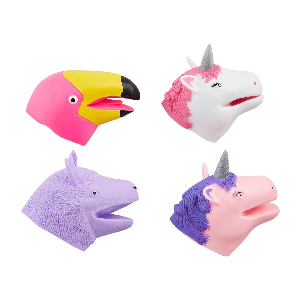 Mudpie- Flamingo, Llama & Unicorn Hand Puppets  