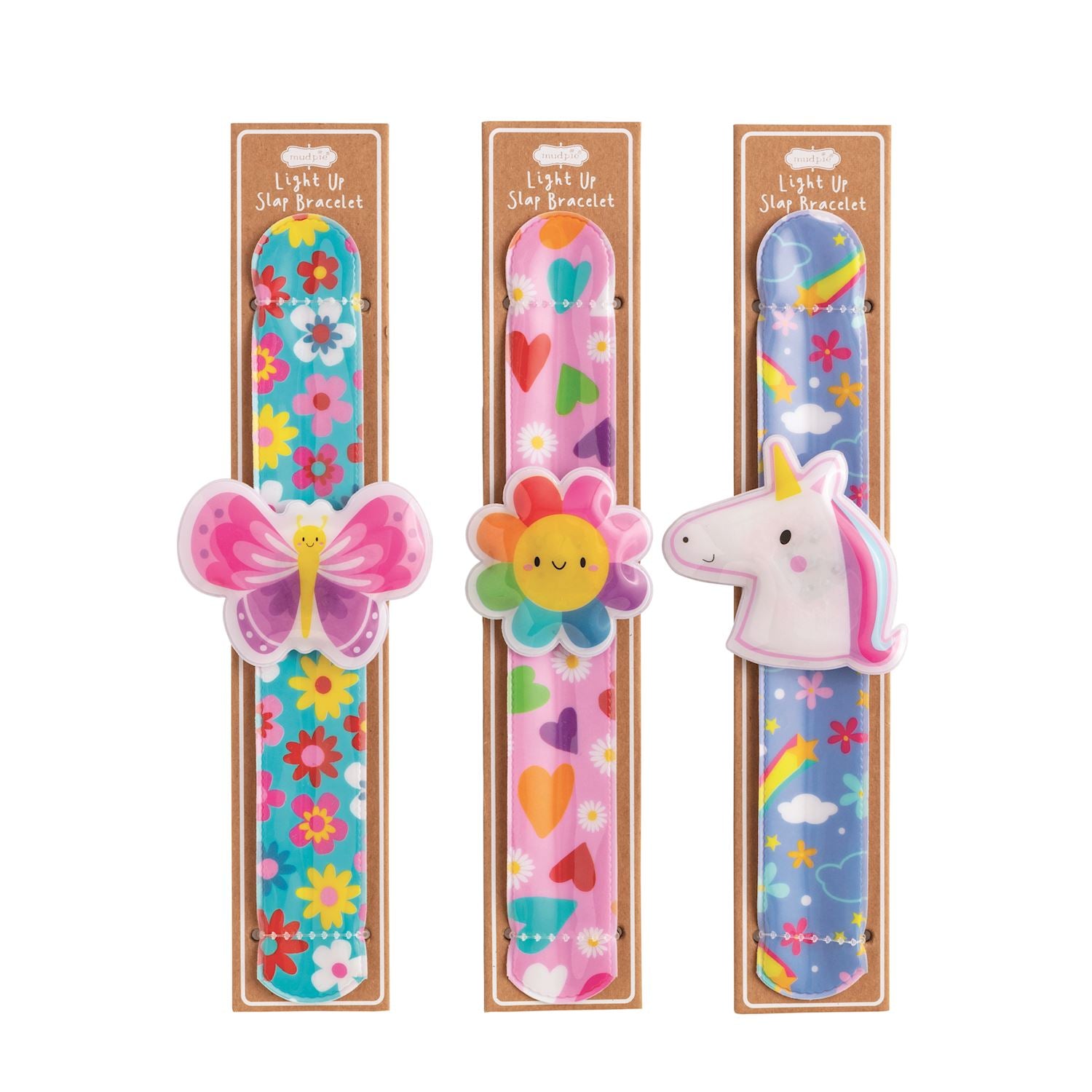 Mudpie- Girl Light-Up Slap Bracelets 
