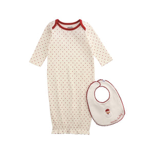 Mudpie- Santa Baby Gown & Bib Set (0-3M) #10800113