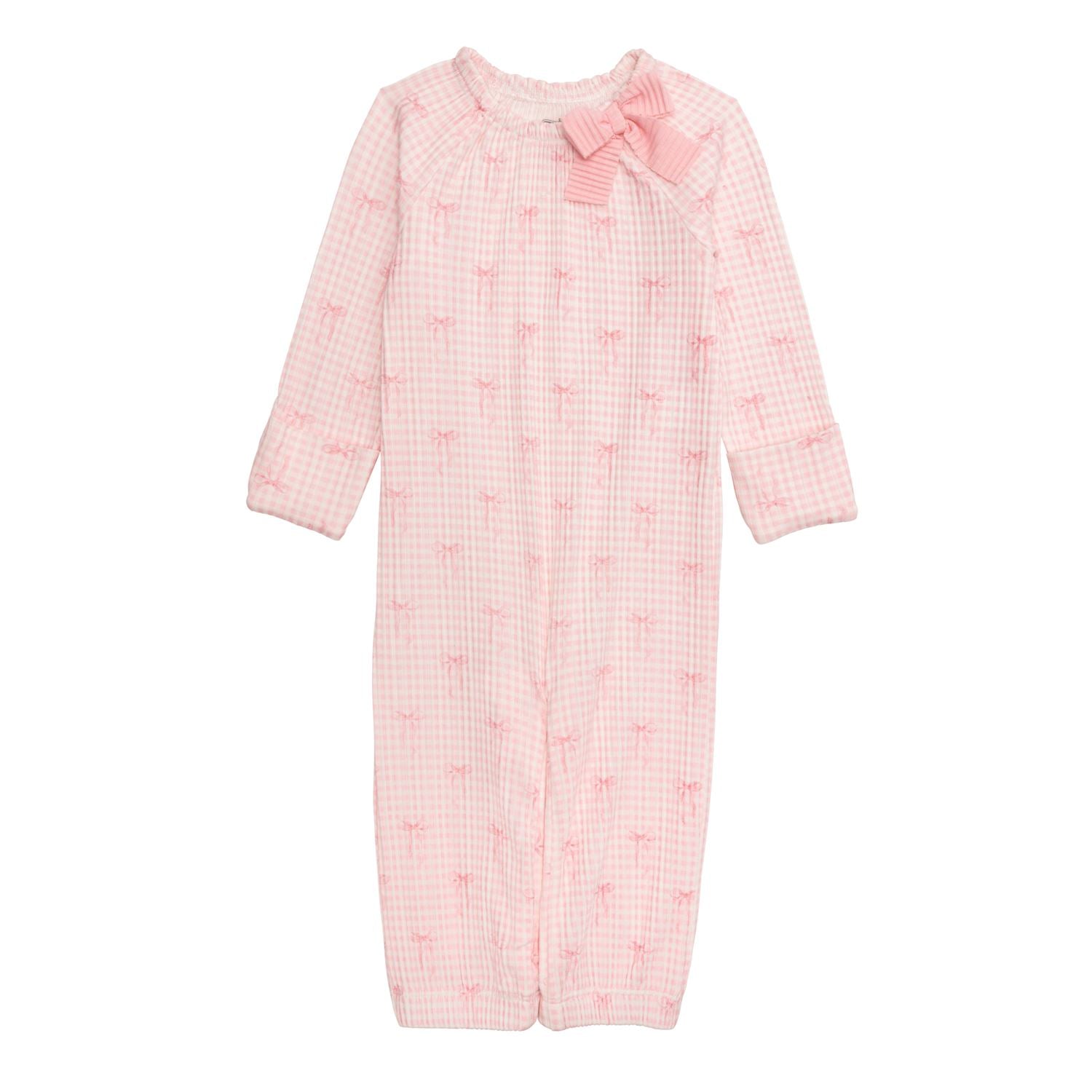 Mudpie- Pink Gingham Bow Gown 