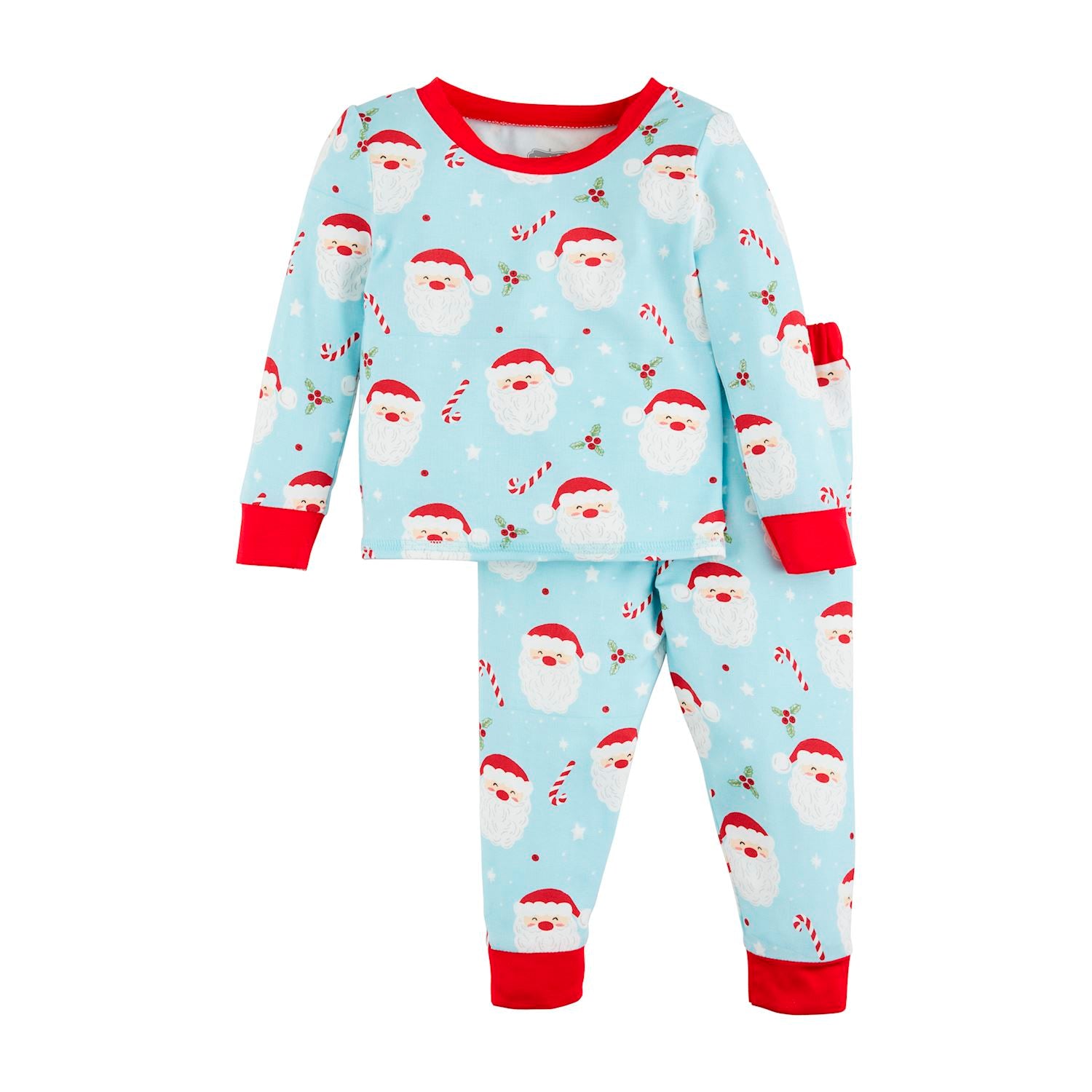 Mudpie- Blue Santa Glow Pajama Set #10860122