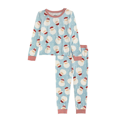 Mudpie- Blue Santa Glow Pj Set  #10860154