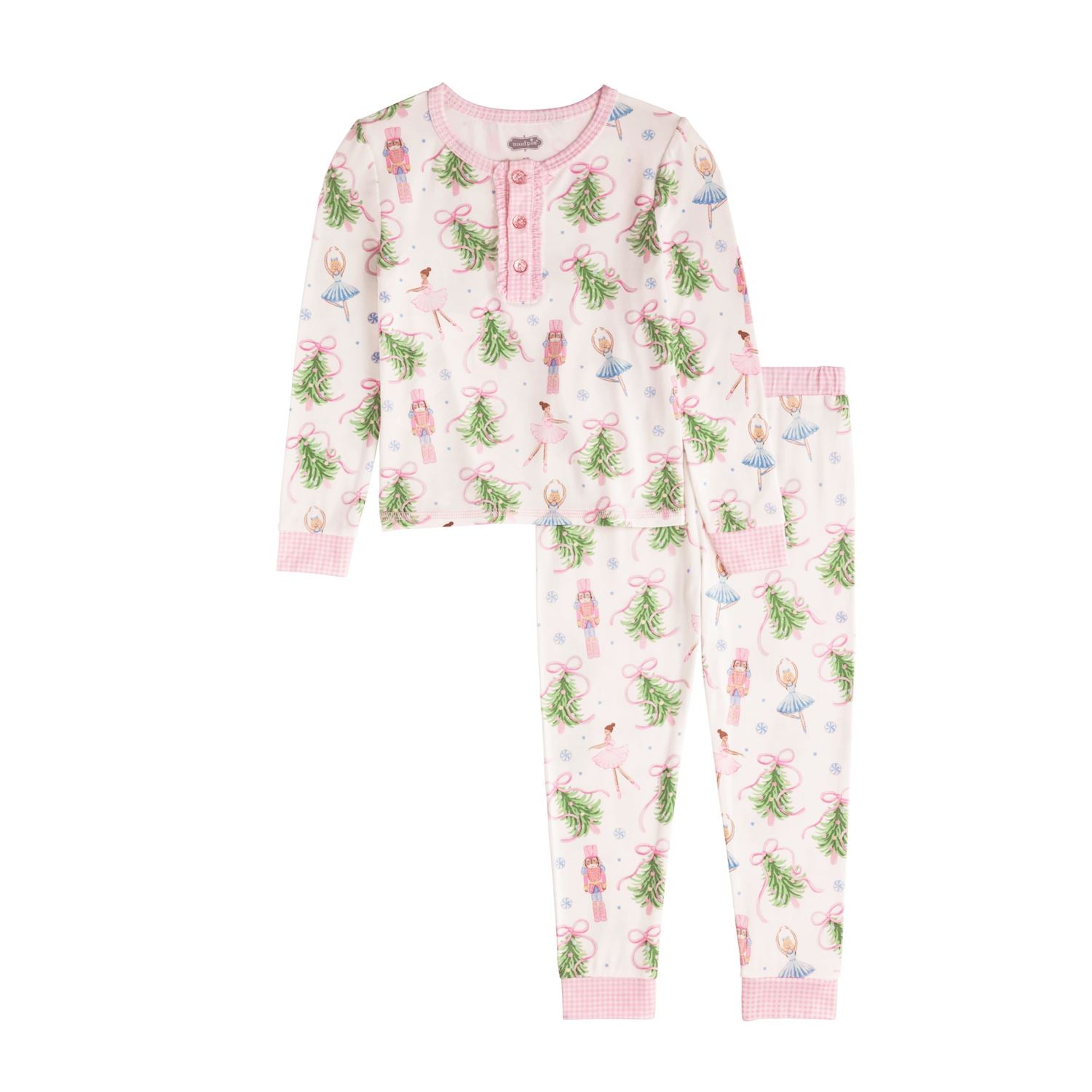 Mudpie- Christmas Tree Bow Pj Set 