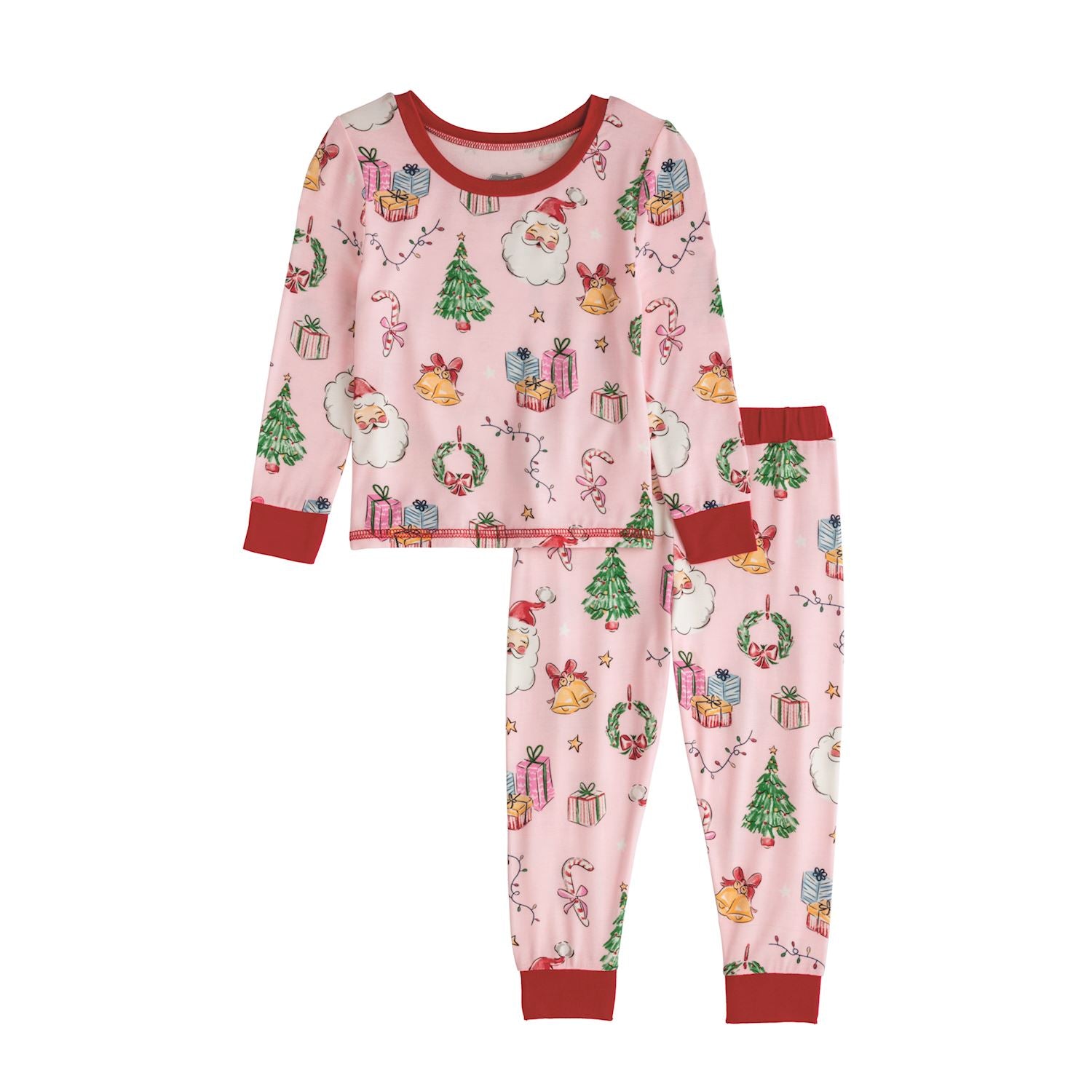 Mudpie- Pink Christmas Pj Set 