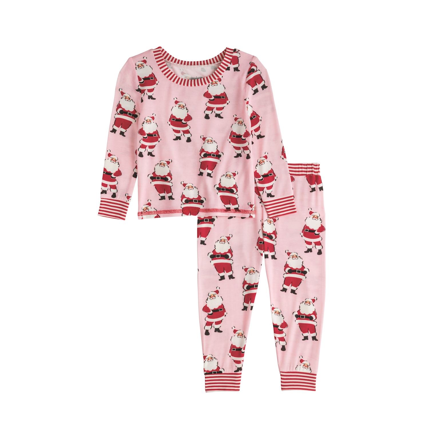 Mudpie- Pink Glow Santa Pj Set 