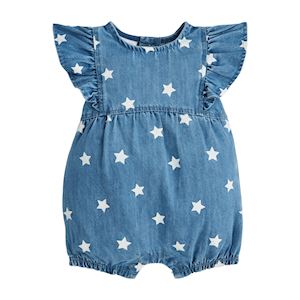 Mudpie- Denim Star Romper #10880047