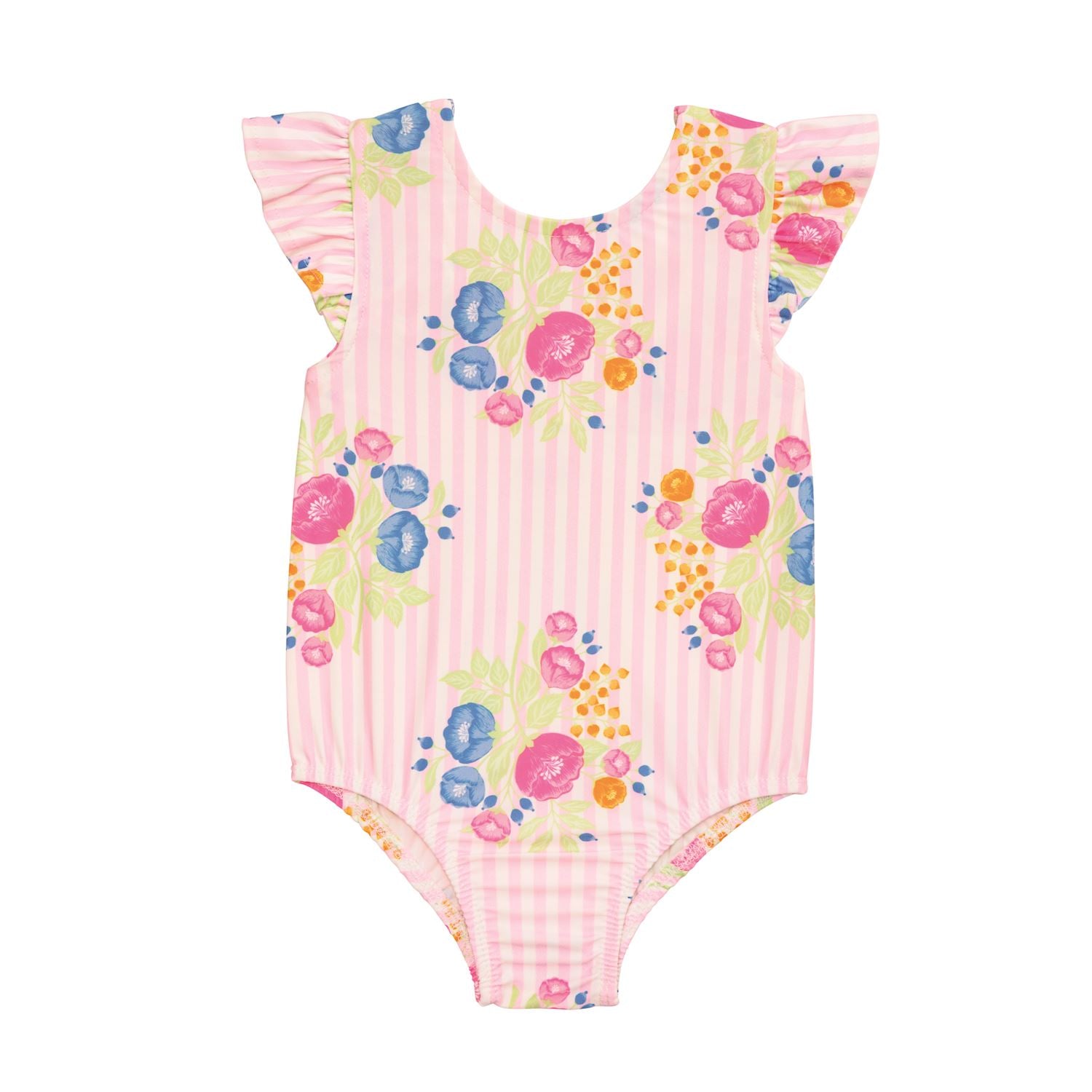 Floral Stripe One-Piece Swimsuit  11020250