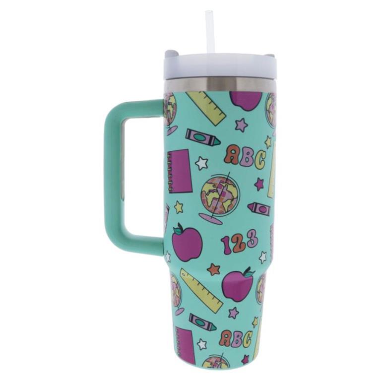Jane Marie- 30 Oz. Tumbler With Straw and Handle