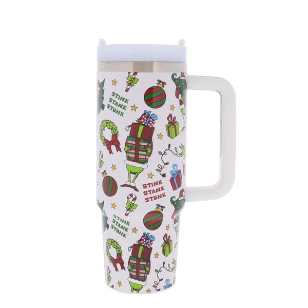 Jane Marie Christmas 30oz Tumbler with Straw and Handle