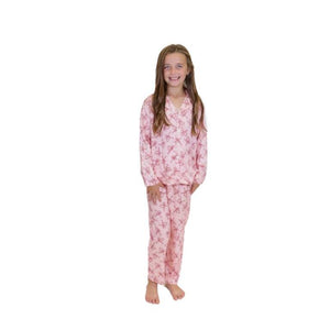 Jane Marie- Kids Christmas Candy Silky Satin Pajama Long Sleeve Set