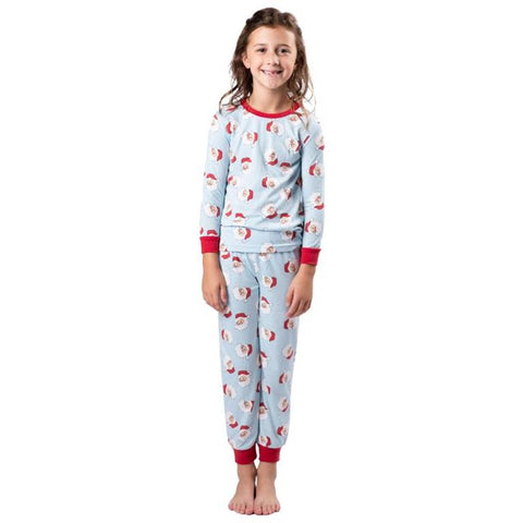 Jane Marie Kids Blue Santa Claus Jammie Jogger Pant Set