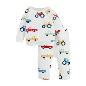 Mudpie- Tractor Two-Piece Set #11890046