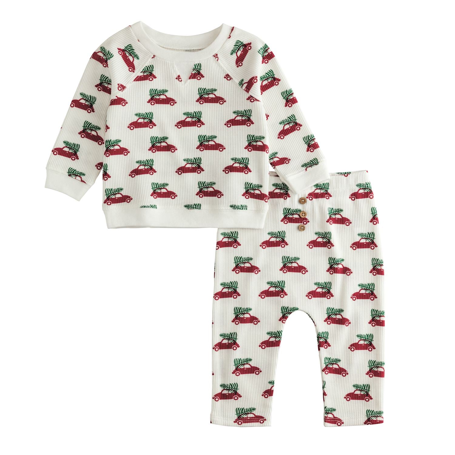 Mudpie- Christmas Car Two-Piece Set  #11890050